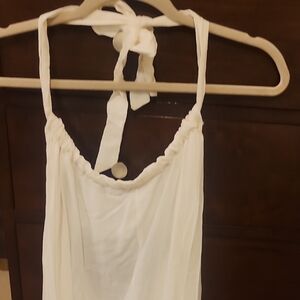NWT Elan Ivory Tie-Back Halter Dress Size XS